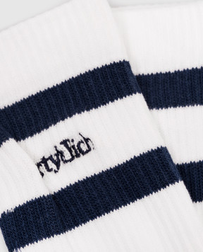 Sporty & Rich Children's white Serif socks with logo embroidery AC102712300WH88