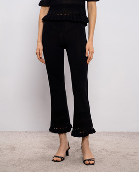 Twinset Black pants with ruffles 261TP3084