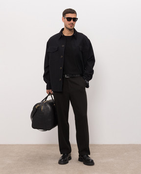 Balmain Black T-shirt with logo GH0EG000BD10
