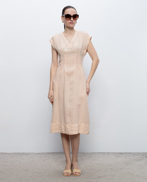 Peserico Pink linen dress M02404T001617