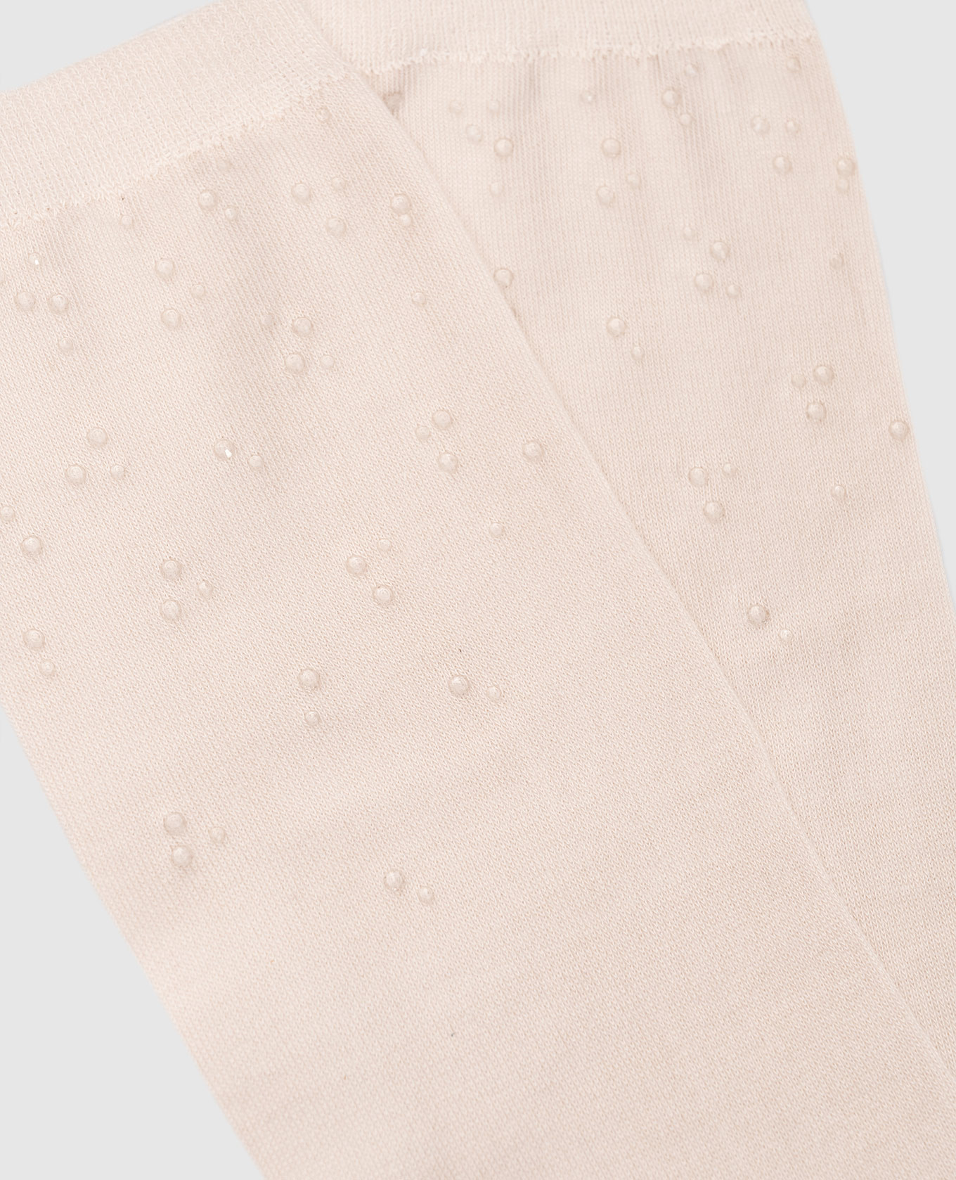 

Beige socks with crystals Peserico