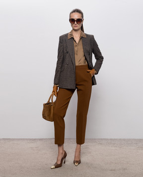 Max Mara Brown ACINO wool trousers MXMACINO