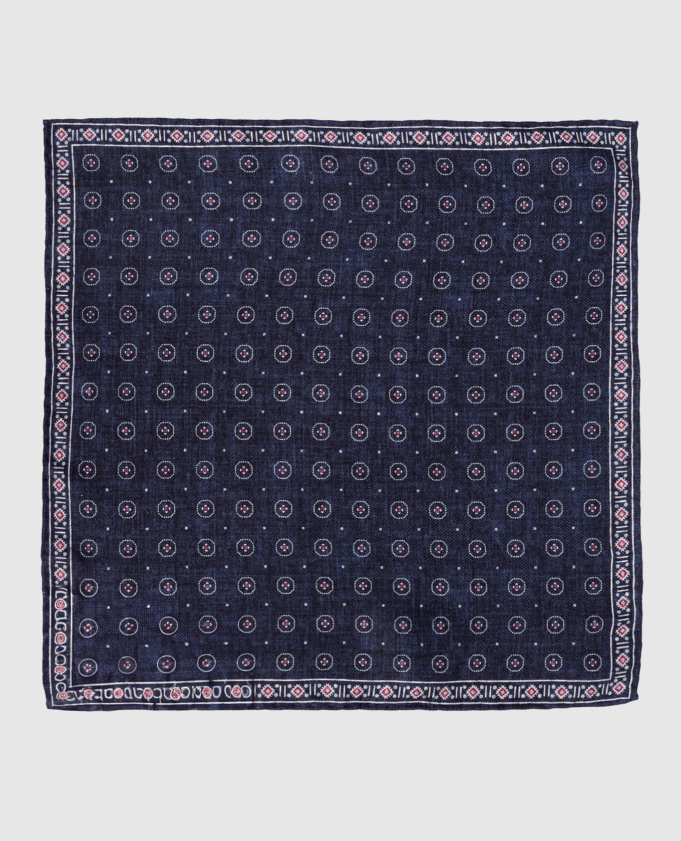 

Blue double-sided patterned silk pachet Brunello Cucinelli
