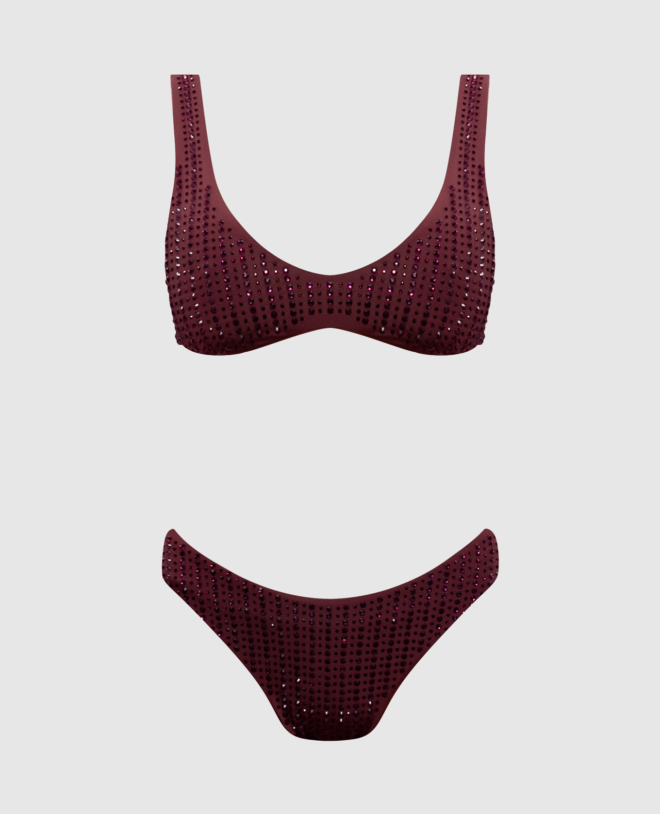 

Malibu burgundy swimsuit with crystals Venuja