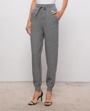 Victoria Beckham Klara grey wool and cashmere joggers 1426KTR007702A