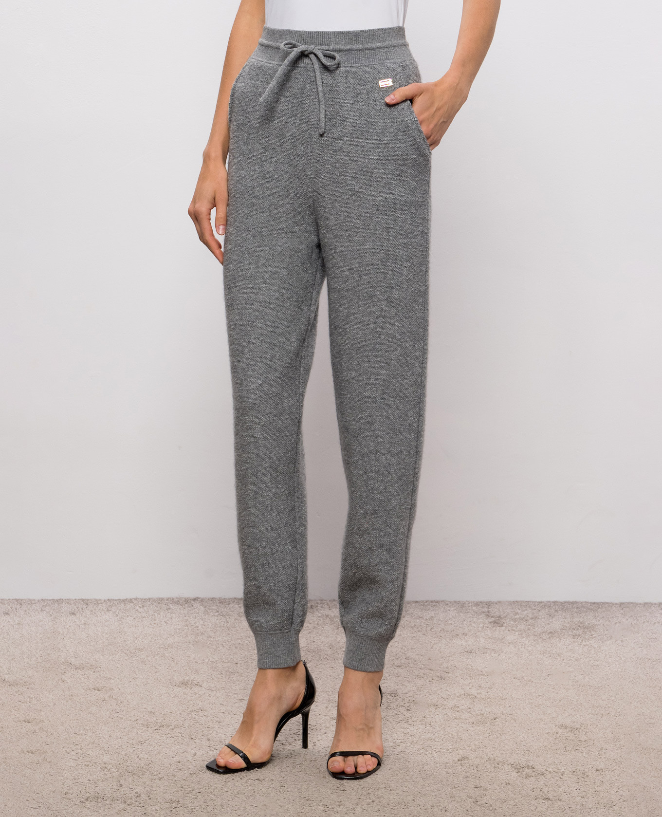 Klara grey wool and cashmere joggers Victoria Beckham 3