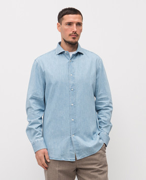 Brunello Cucinelli Blue denim shirt MH1920627