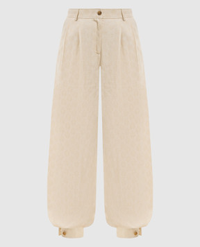 Etro Beige pants with cuffs WREA008399TJ447