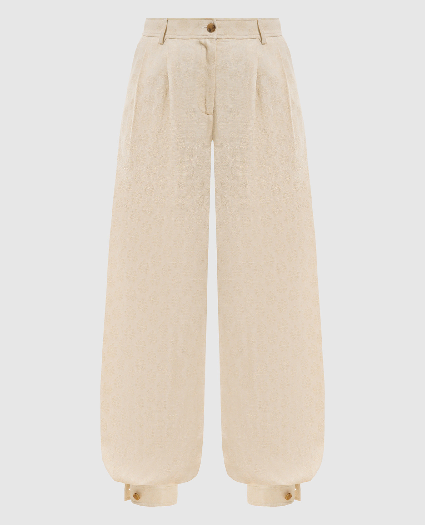 Beige pants with cuffs