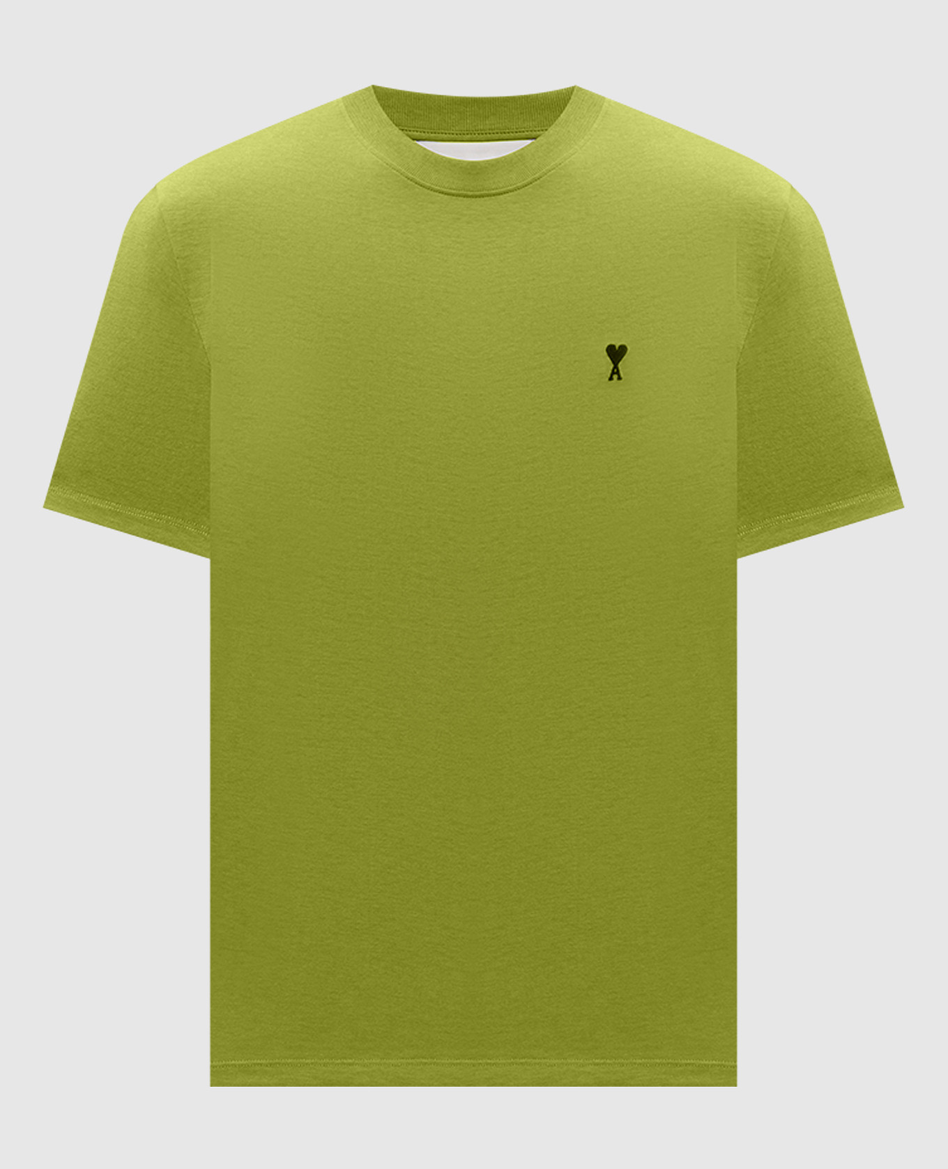 

Green T-shirt with embroidered emblem Ami Paris