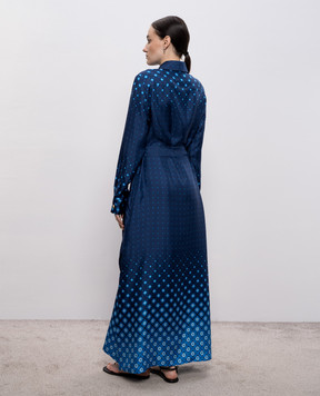 Casablanca Blue printed dress WSP26DR19001