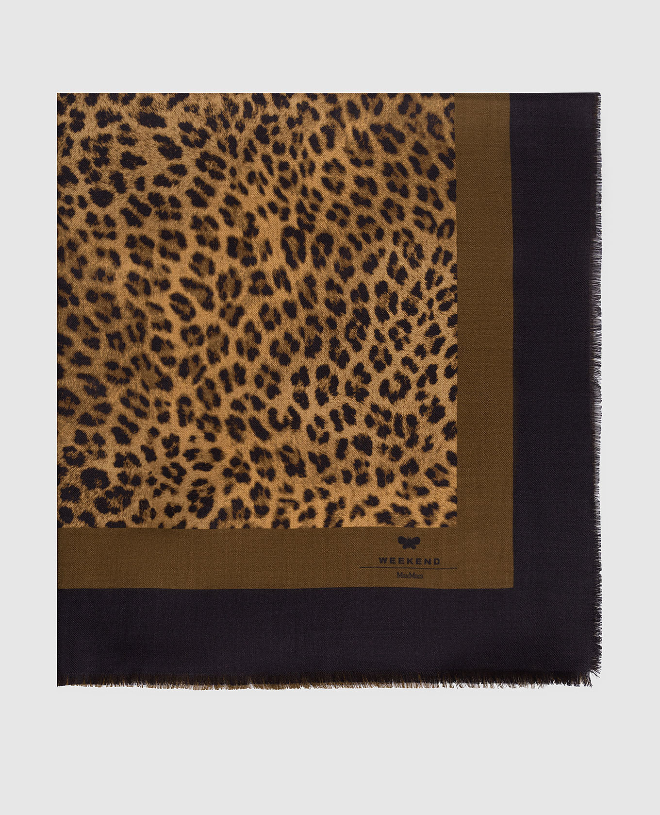 

Leopard print scarf made of wool and silk Max Mara Weekend, Brown