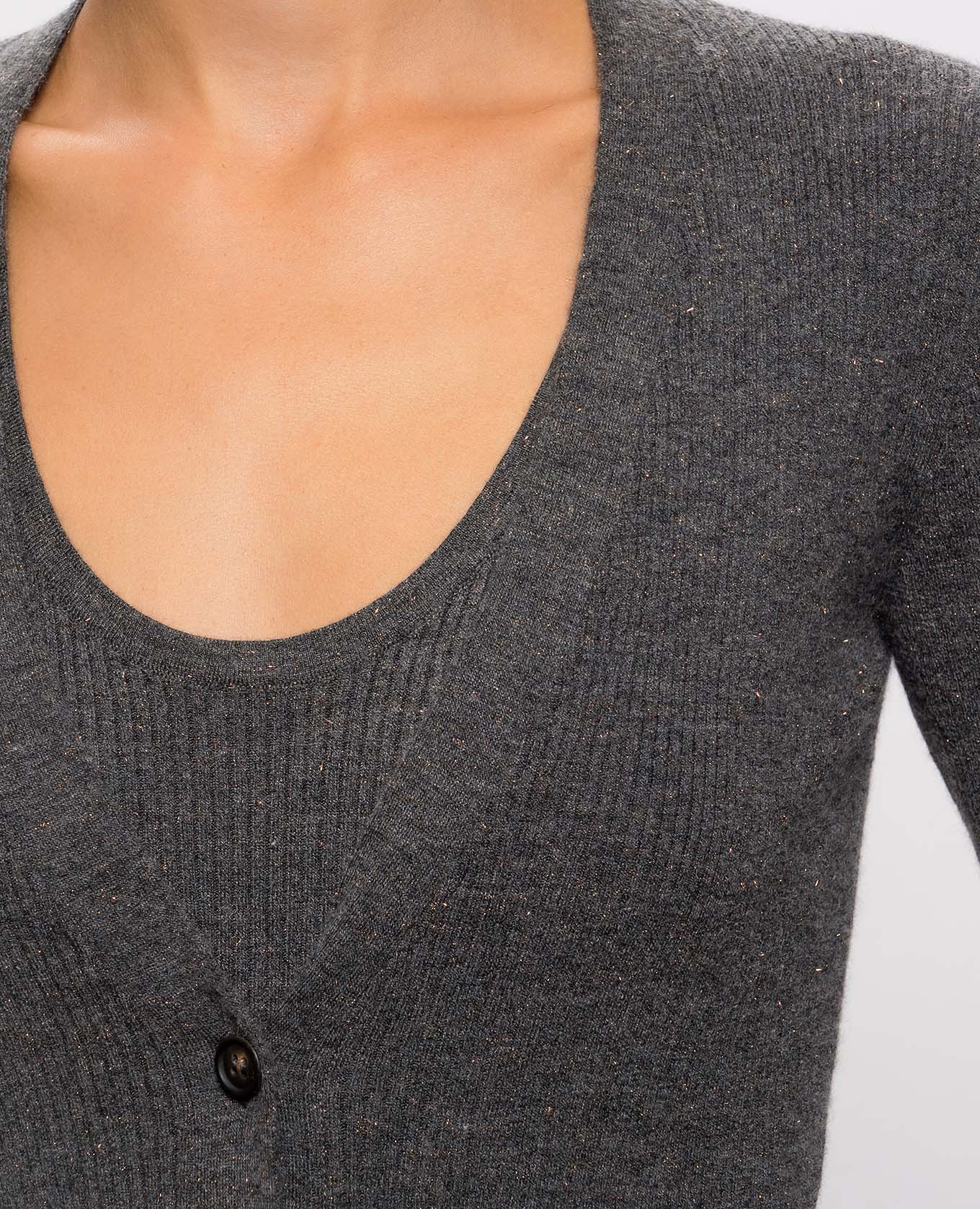 Gray cashmere cardigan Brunello Cucinelli 5