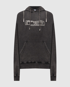 Off-White Gray Paperclip hoodie 44MBB12HF5F002