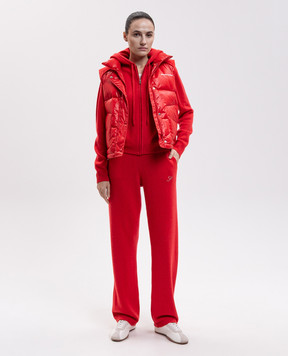 Sporty & Rich Red down vest with logo print OW06282315RE55