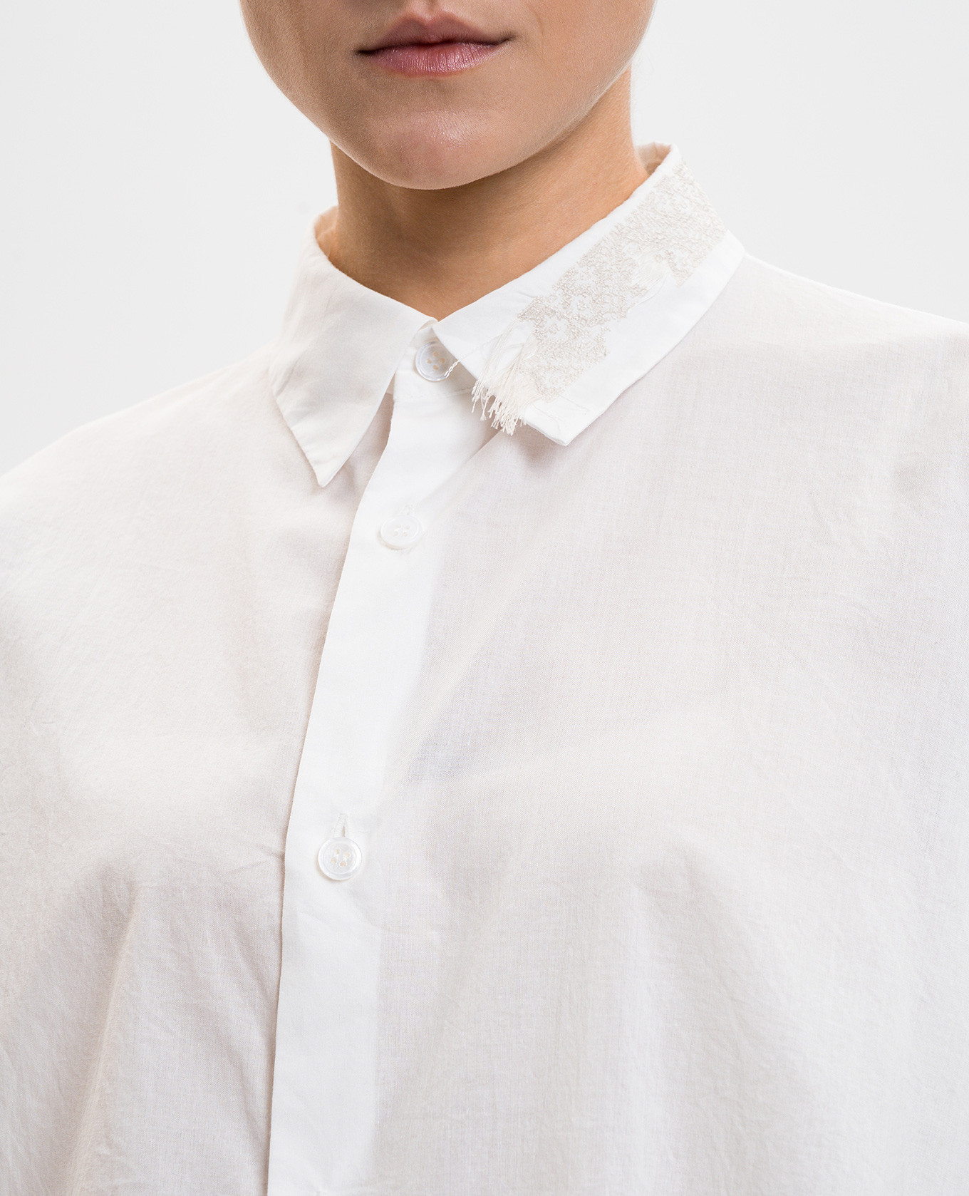White shirt with embroidery Y`S Yamamoto 5