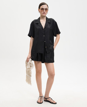 Asceno Black Prague silk blouse T022F03C01