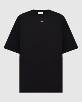 Off-White Black T-shirt with Chain Arrow logo print 44MAA120S26J004
