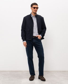 Trussardi Gray shirt with logo embroidery 5006N000054NMS150T11
