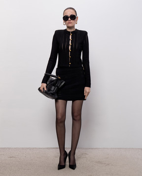 Balmain Black mini skirt HF1LA695KK34