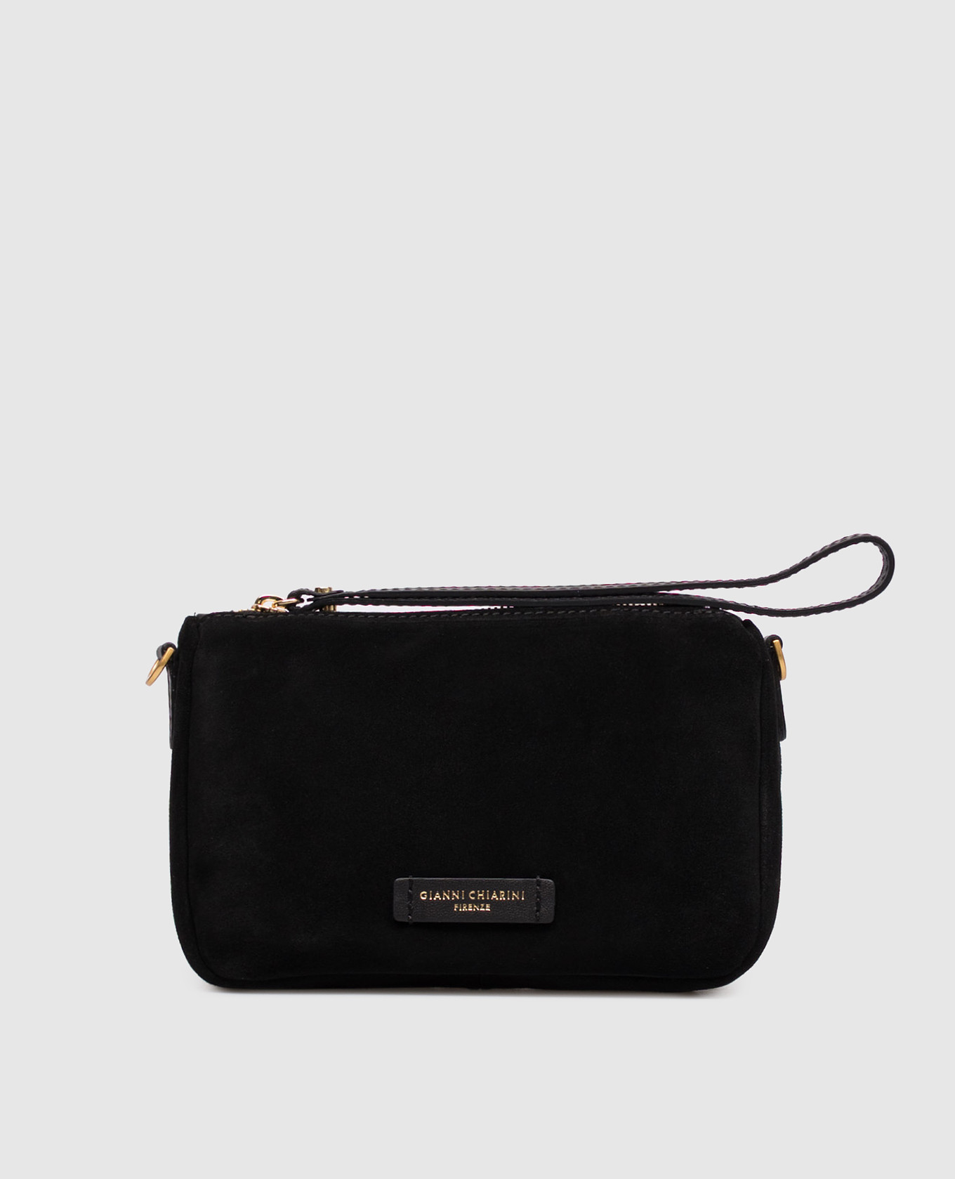Nora black suede crossbody bag