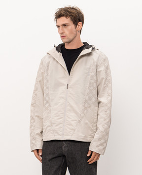 Off-White Off Line Racing beige windbreaker 44MEB04IF26F002