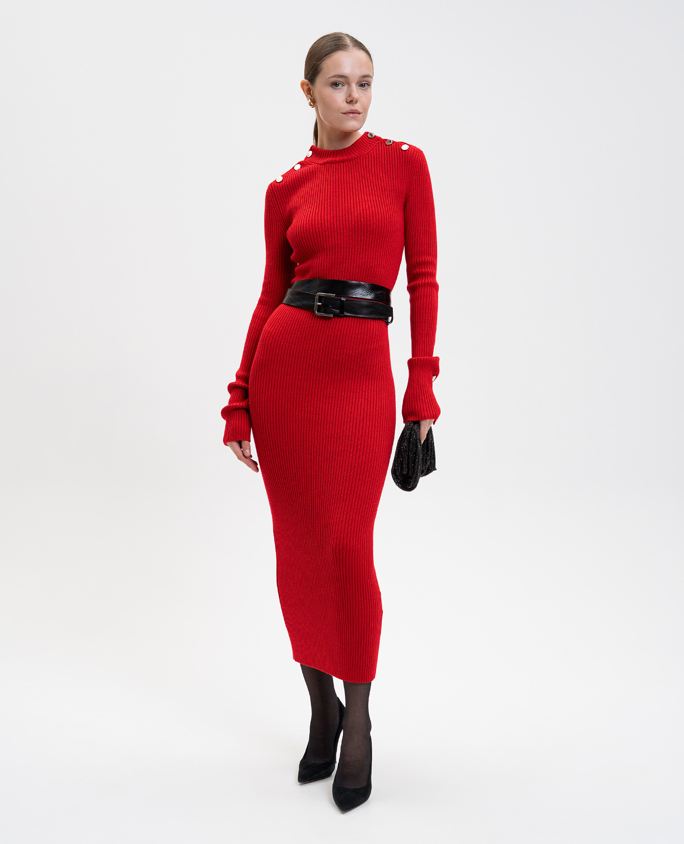 Red GARIBO ribbed wool dress Max Mara Sportmax 2