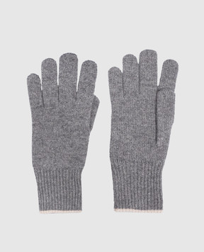 Brunello Cucinelli Gray cashmere gloves M2293118