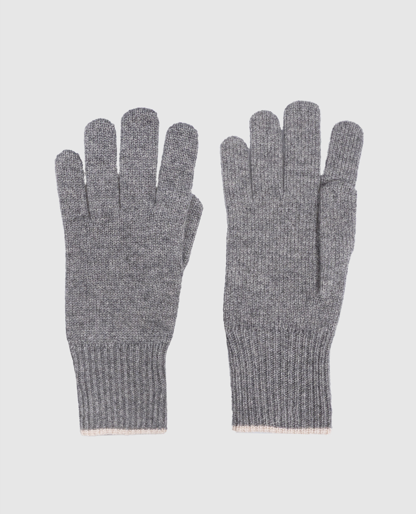 Gray cashmere gloves