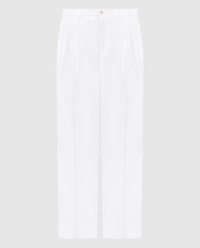 Dolce&Gabbana White linen pants GP20WTFU4JB