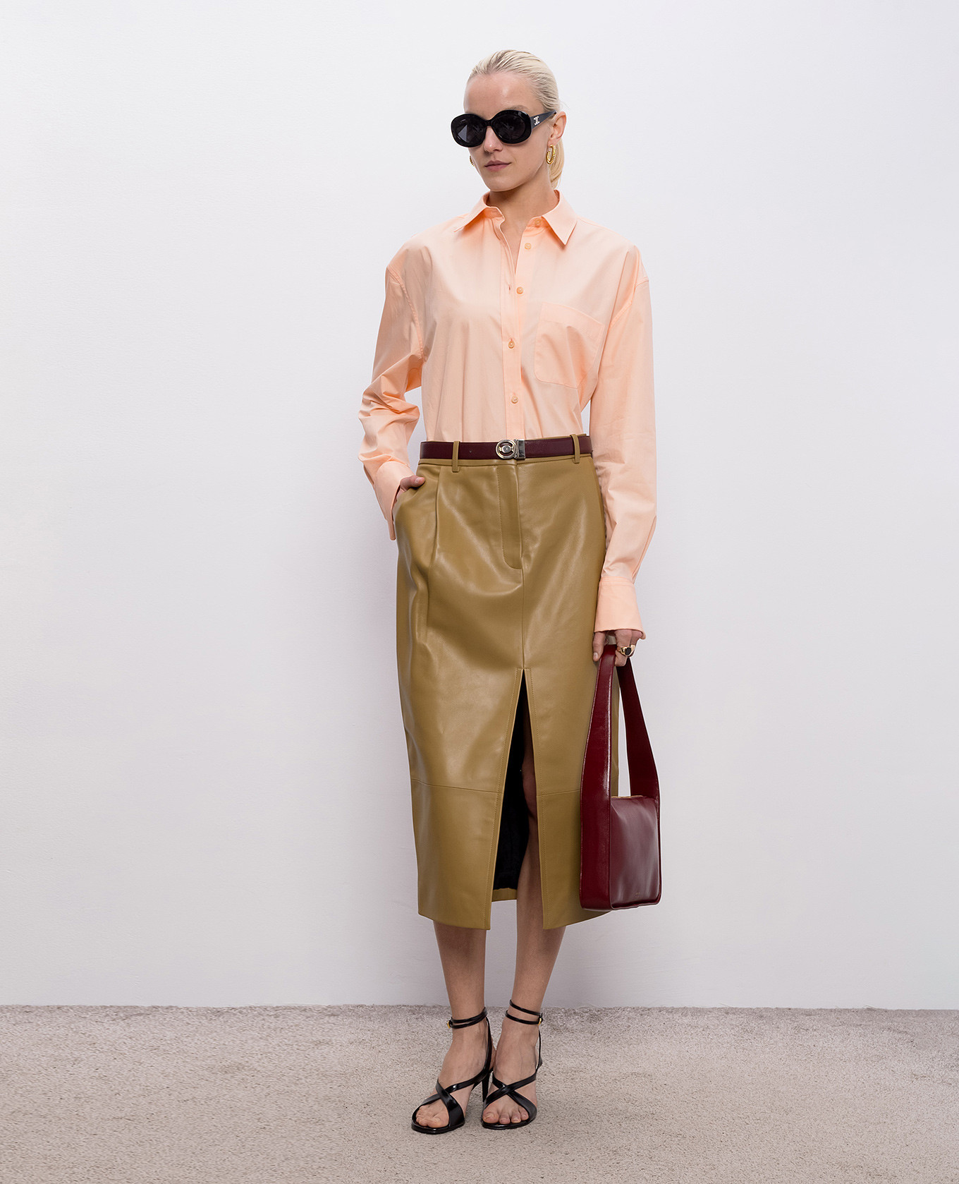 

Newton orange shirt Khaite