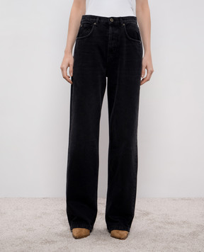 Twinset Black jeans with logo patch 252TT2210