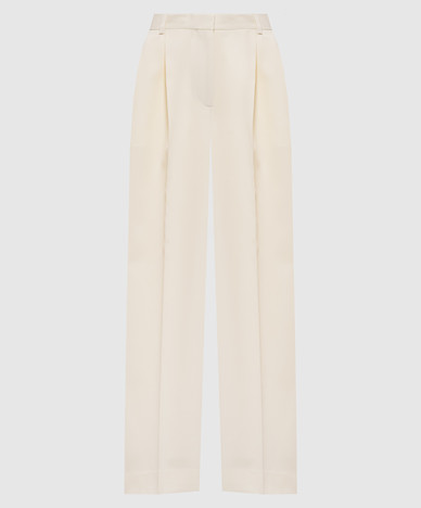 Ivory wool trousers