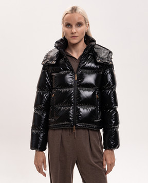 Moncler Black cropped Niveole down jacket L20931A00031597EU