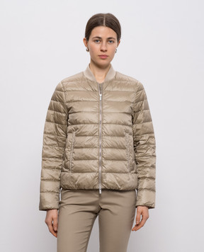 Peserico Khaki down jacket with chain A241132200G