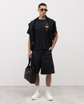 Maison Margiela MM6 Black T-shirt with branded patches SH0GC0069S24311