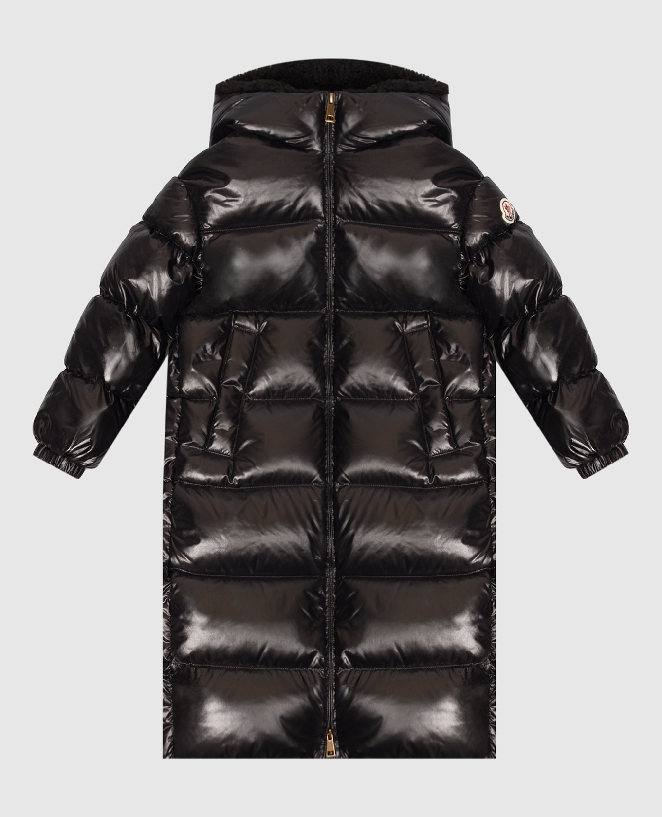Children's black elongated down jacket Ganevry