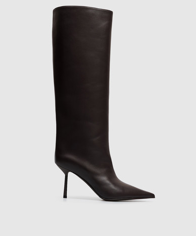 Bella brown leather boots