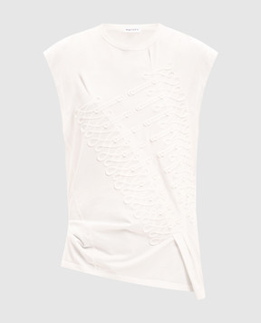 Alexander McQueen Ivory asymmetric top 871132QZARW