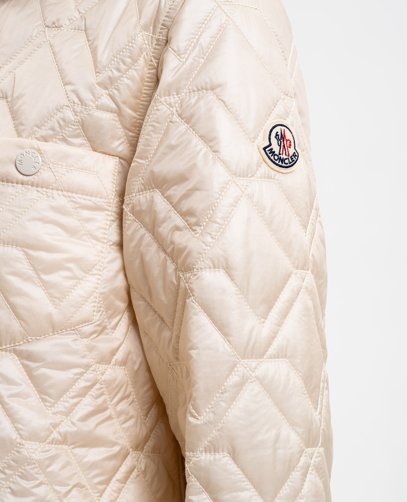 

Beige jacket with logo Moncler