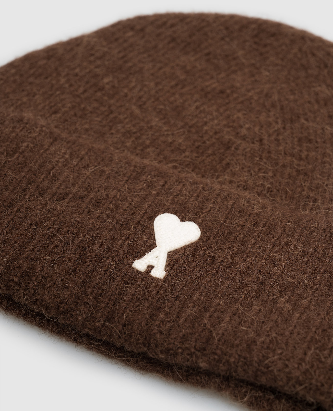Brown alpaca wool hat Ami Paris 4
