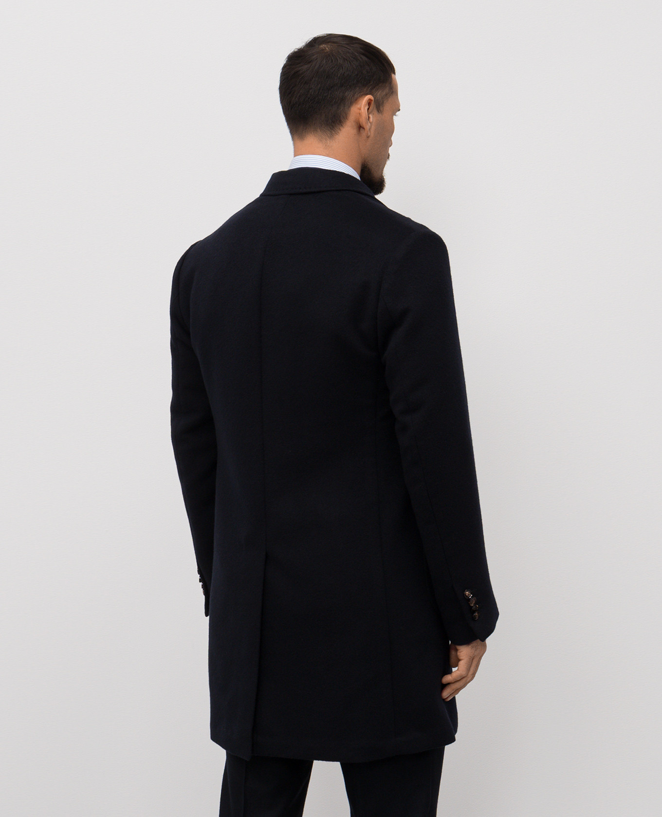 

Blue wool and cashmere coat Enrico Mandelli