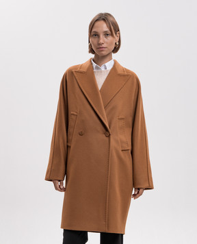 Max Mara Brown double-breasted MASTRO wool coat MSTMASTRO