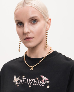 Off-White Gold-tone earrings with Arrow emblem OWOD2A0C99MET001