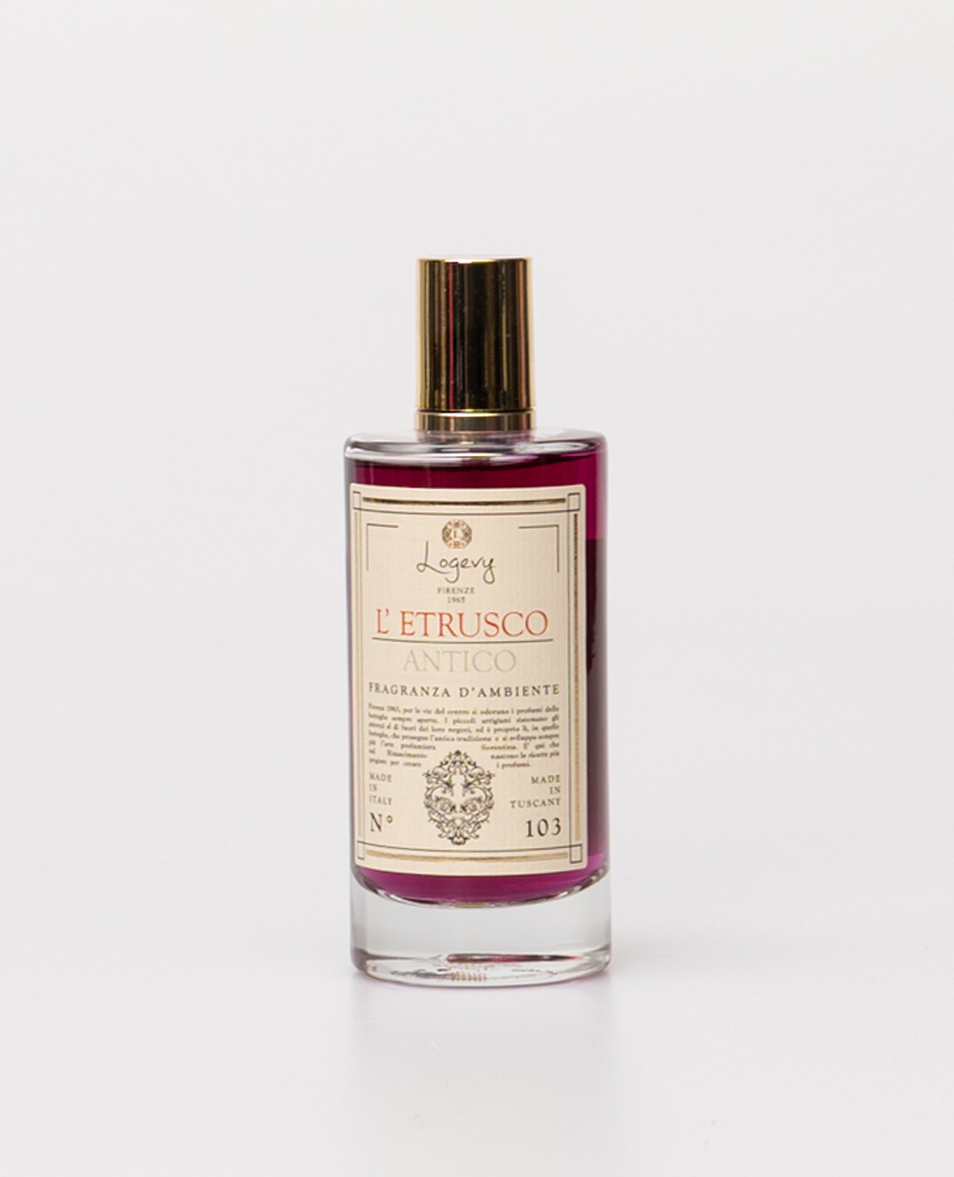 

L'Etrusco Antico perfumed home spray  with logo Logevy, Pink