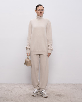 Demiur Beige cashmere joggers CASH429