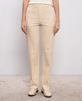 Twinset Beige pants with logo 261TP2384