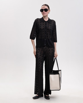 Loulou de Saison Black openwork pants EGEO EGEO