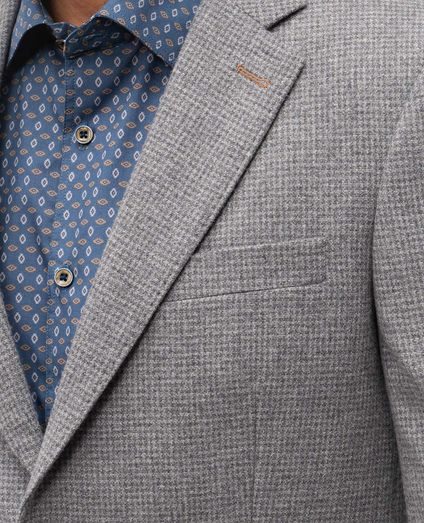 

Gray blazer with patterned wool Florentino, Grey