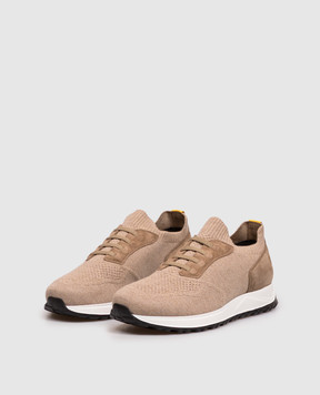 Doucal's Beige combination sneakers DU3568SYDNPX785
